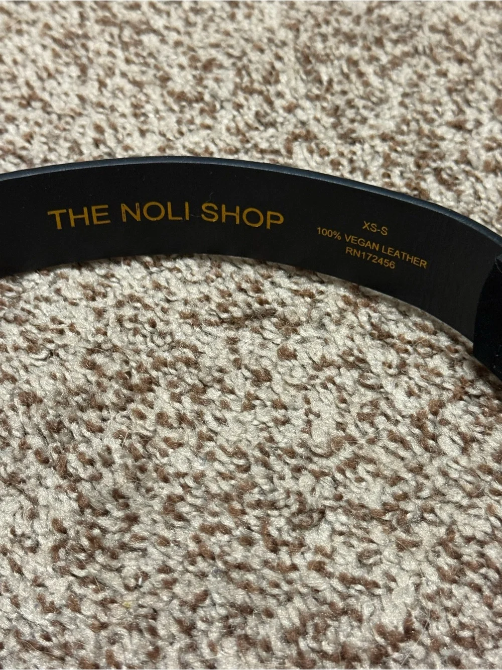Noli Black Belt with Twisted Gold Buckle